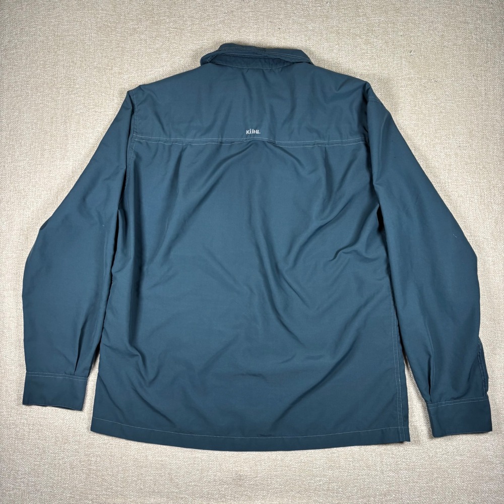Kuhl Mens XL Blue Long Sleeve Button Down Hiking Fishing Shirt Ripstop Pockets - Picture 2 of 8